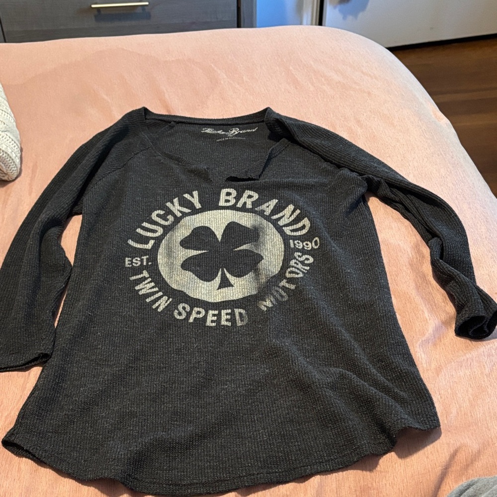 Lucky Brand Charcoal Long Sleeve Shirt